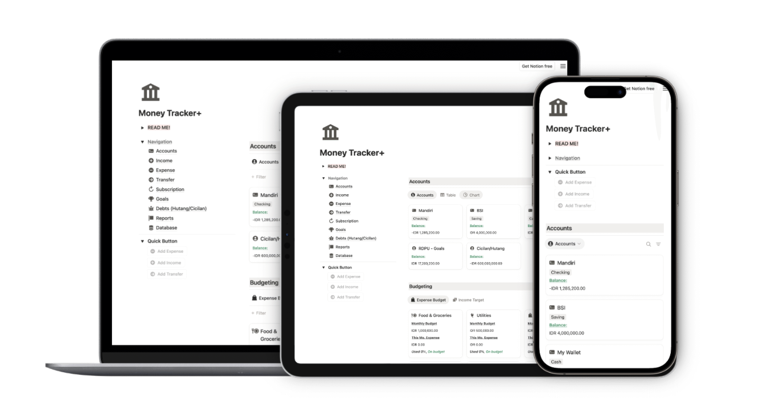 Money Tracker Template